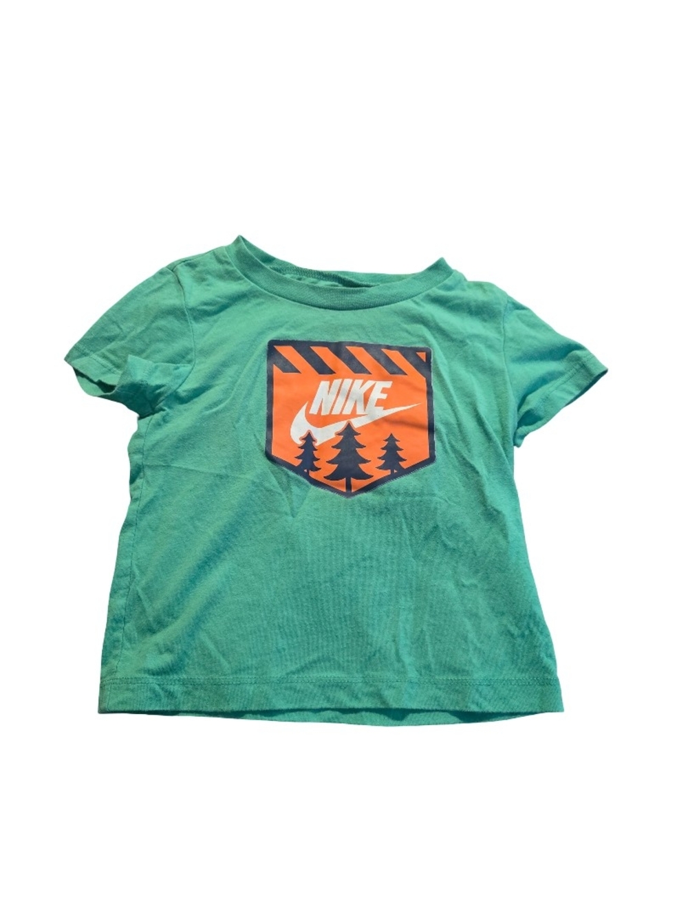 Nike Kids Green Short-Sleeve Logo Tee